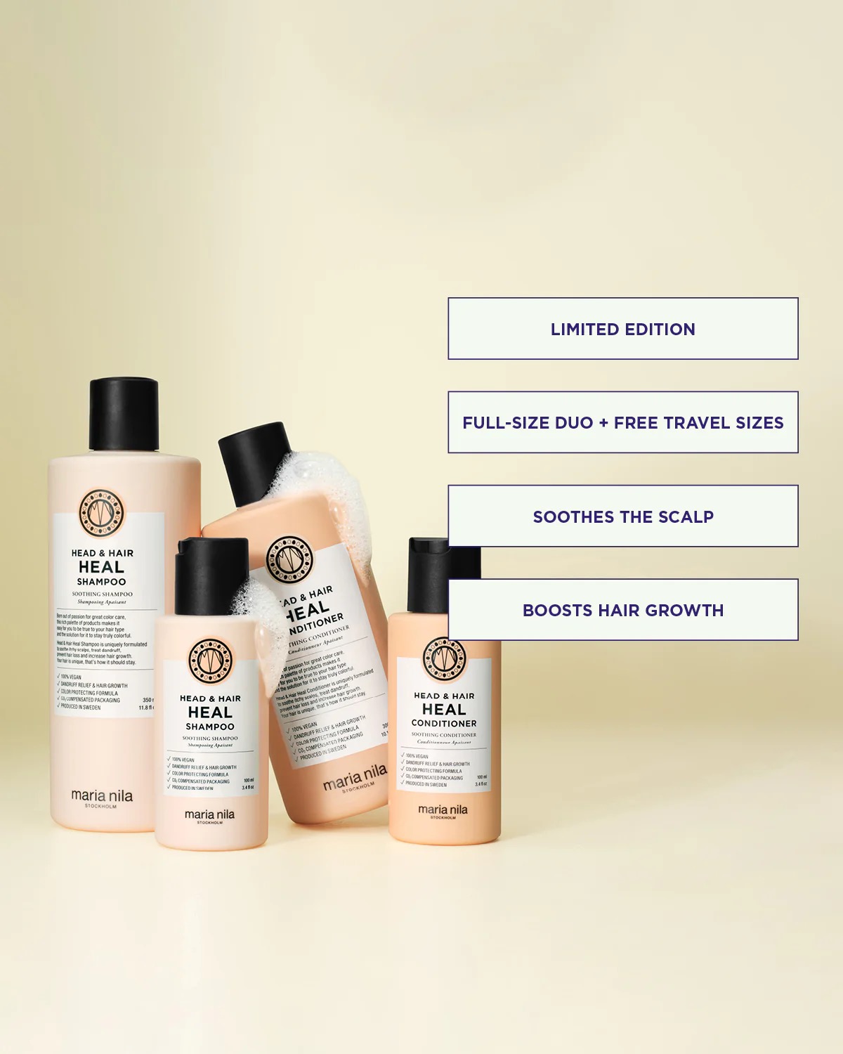 Maria Nila Head & Hair Heal Beauty Bag - Til sensetiv hovedbund - Billede 2