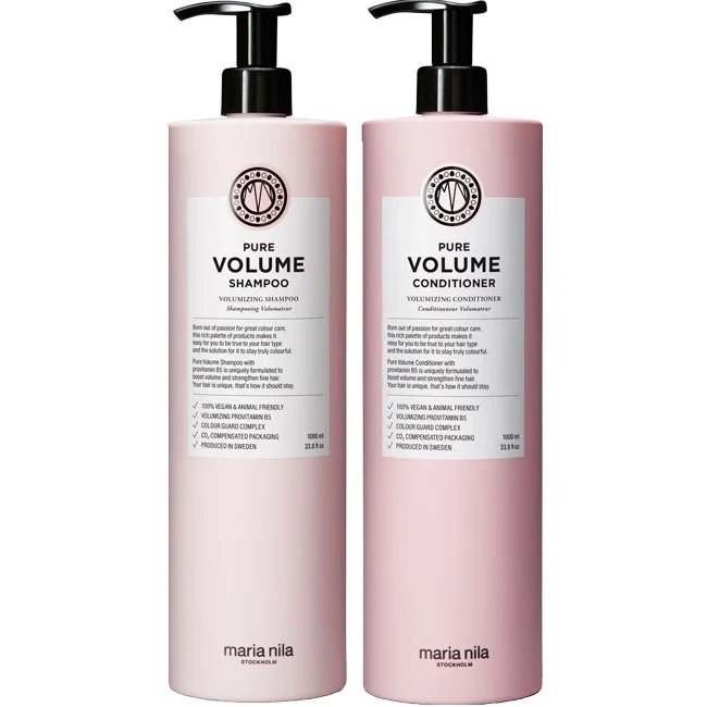 Maria Nila - Pure Volume Shampoo & Conditioner 1000 ml Duo